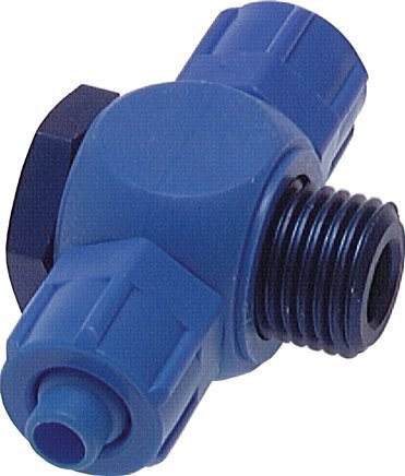 6x4 & G1/4'' PVC Banjo Tee Push-on Fitting with Male Threads with O-ring [2 Pieces]