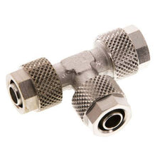 8x6 Nickel plated Brass Tee Push-on Fitting [2 Pieces]