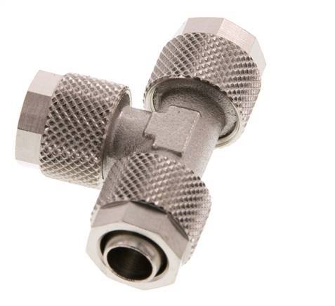 10x8 Nickel plated Brass Tee Push-on Fitting [2 Pieces]