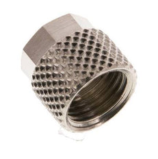 6x4mm (M10x1) Nickel-plated Brass Union Nut [20 Pieces]
