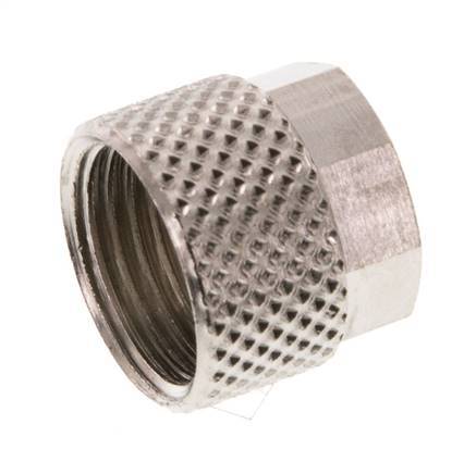 8x6mm (M12x1) Nickel-plated Brass Union Nut [20 Pieces]