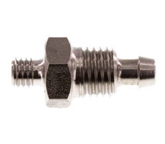 6x4 & M5 Stainless Steel 1.4571 Straight Push-on Fitting with Male Threads