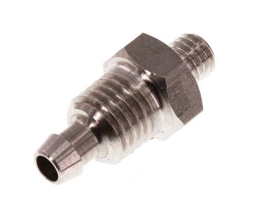 6x4 & M5 Stainless Steel 1.4571 Straight Push-on Fitting with Male Threads