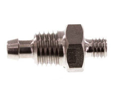 6x4 & M5 Stainless Steel 1.4571 Straight Push-on Fitting with Male Threads