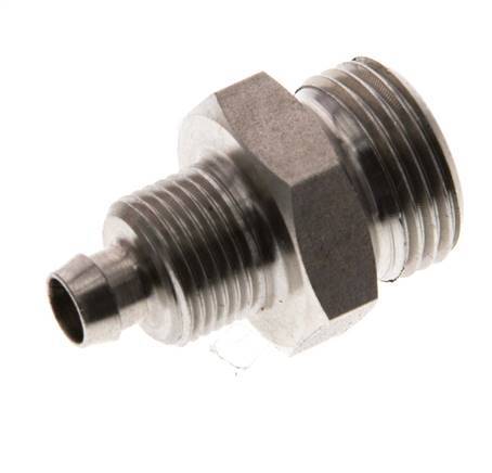 8x6 & G3/8'' Stainless Steel 1.4571 Straight Push-on Fitting with Male Threads