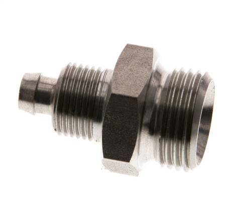 8x6 & G3/8'' Stainless Steel 1.4571 Straight Push-on Fitting with Male Threads