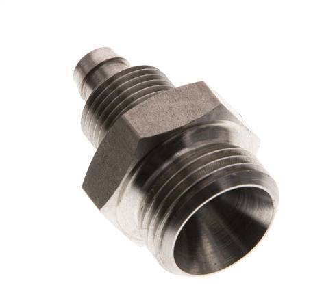 8x6 & G3/8'' Stainless Steel 1.4571 Straight Push-on Fitting with Male Threads