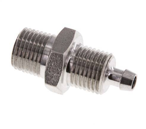 6x4 & 1/8''NPT Stainless Steel 1.4571 Straight Push-on Fitting with Male Threads