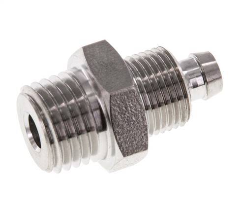 8x6 & 1/4''NPT Stainless Steel 1.4571 Straight Push-on Fitting with Male Threads