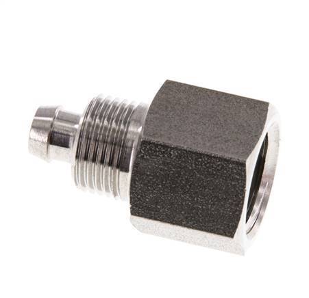 8x6 & G1/4'' Stainless Steel 1.4571 Straight Push-on Fitting with Female Threads