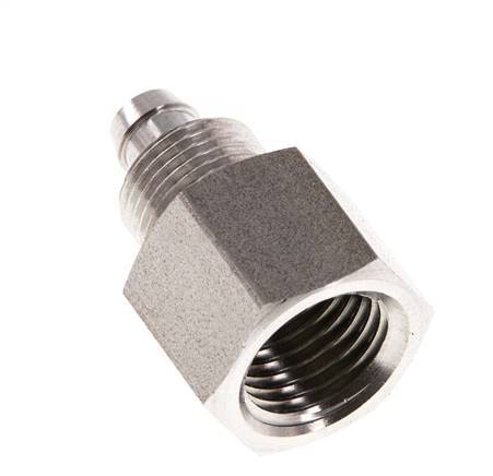 8x6 & G1/4'' Stainless Steel 1.4571 Straight Push-on Fitting with Female Threads