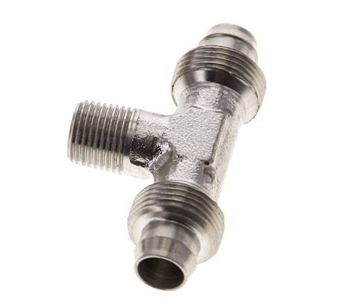 10x8 & R1/8'' Stainless Steel 1.4305 Tee Push-on Fitting with Male Threads