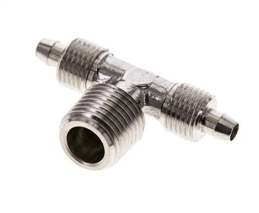 6x4 & R1/4'' Stainless Steel 1.4404 Tee Push-on Fitting with Male Threads