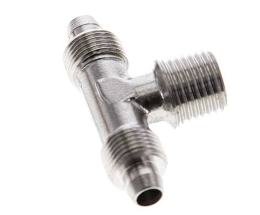 8x6 & R1/4'' Stainless Steel 1.4404 Tee Push-on Fitting with Male Threads
