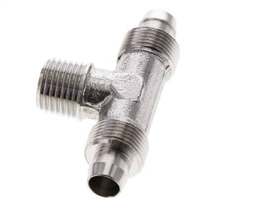 10x8 & R1/4'' Stainless Steel 1.4404 Tee Push-on Fitting with Male Threads