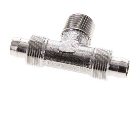 10x8 & R1/4'' Stainless Steel 1.4404 Tee Push-on Fitting with Male Threads