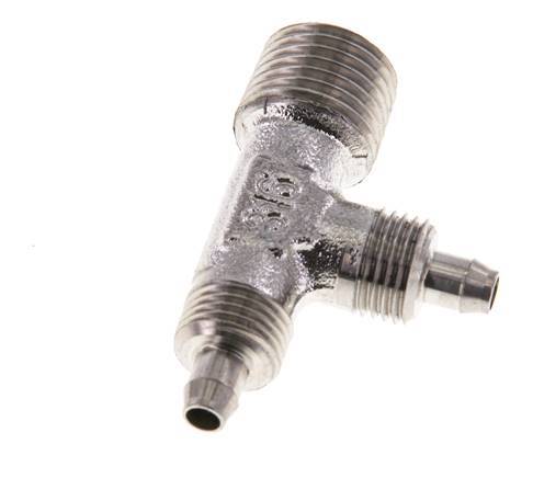 6x4 & R1/4'' Stainless Steel 1.4305 Right Angle Tee Push-on Fitting with Male Threads