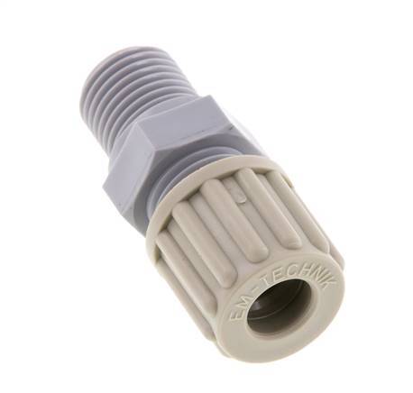 8x6mm & G1/4'' PA Straight Compression Fitting with Male Threads 10 bar [2 Pieces]