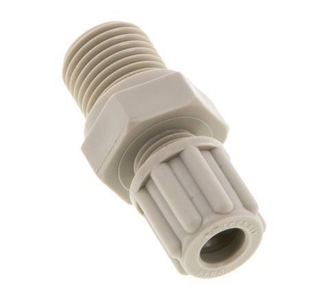 6x4mm & G1/4'' PP Straight Compression Fitting with Male Threads 10 bar [2 Pieces]
