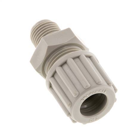 12x9mm & G1/4'' PP Straight Compression Fitting with Male Threads 10 bar