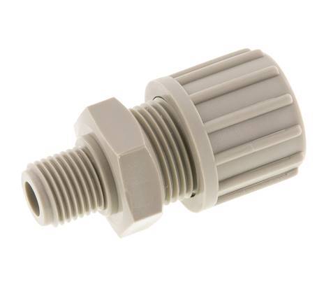 14x12mm & G1/4'' PP Straight Compression Fitting with Male Threads 10 bar