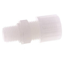 10x8mm & G1/4'' PVDF Straight Compression Fitting with Male Threads 10 bar