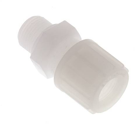 14x12mm & G3/8'' PVDF Straight Compression Fitting with Male Threads 10 bar
