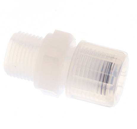 10x8mm & G3/8'' PFA Straight Cutting Fitting with Male Threads 10 bar