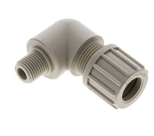 14x12mm & G1/4'' PP Elbow Compression Fitting with Male Threads 10 bar