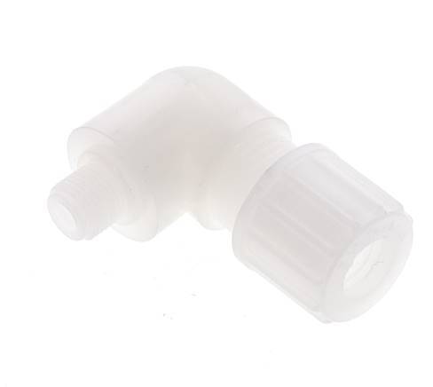 10x8mm & G1/8'' PVDF Elbow Compression Fitting with Male Threads 10 bar