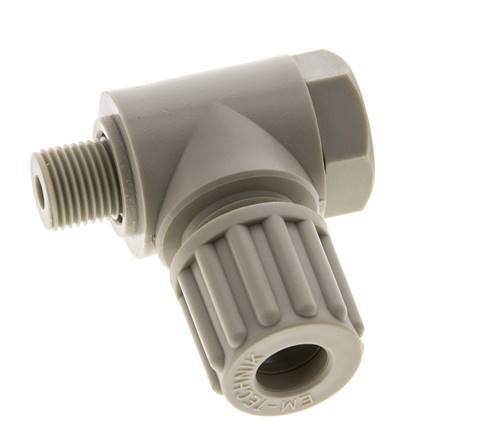 8x6mm & G1/8'' PP Elbow Compression Fitting with Male Threads with Banjo Bolt 10 bar