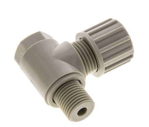 10x8mm & G1/4'' PP Elbow Compression Fitting with Male Threads with Banjo Bolt 10 bar