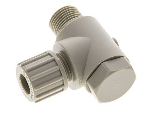 10x8mm & G3/8'' PP Elbow Compression Fitting with Male Threads with Banjo Bolt 10 bar