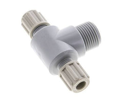 6x4mm & G3/8'' PA T-Shape Tee Compression Fitting with Male Threads 10 bar