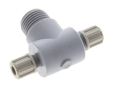 6x4mm & G1/2'' PA T-Shape Tee Compression Fitting with Male Threads 10 bar