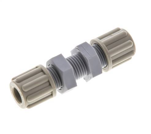 6x4mm PA Straight Compression Fitting Bulkhead 10 bar [2 Pieces]