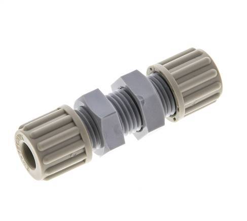 8x6mm PA Straight Compression Fitting Bulkhead 10 bar [2 Pieces]