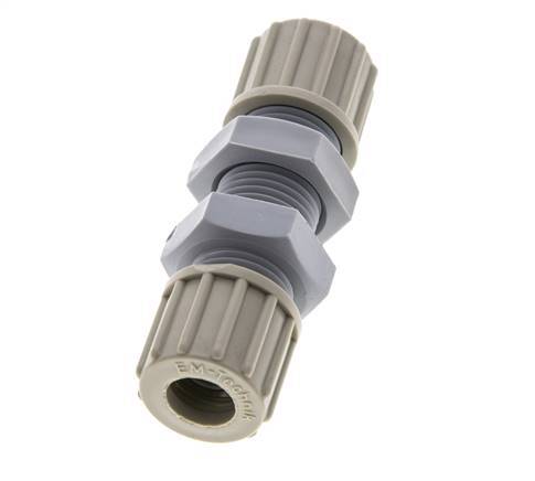 10x8mm PA Straight Compression Fitting Bulkhead 10 bar [2 Pieces]