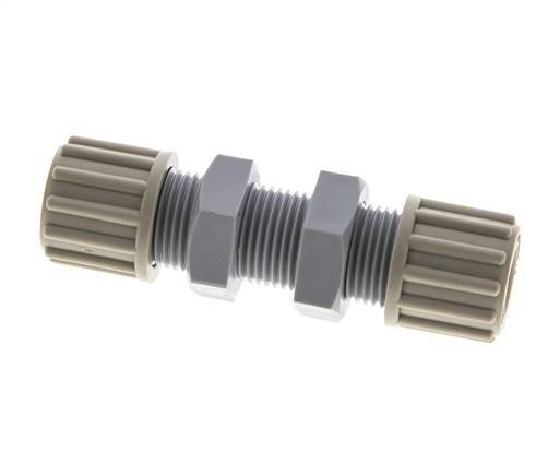 12x10mm PA Straight Compression Fitting Bulkhead 10 bar
