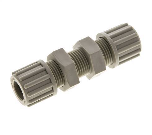 12x9mm PP Straight Compression Fitting Bulkhead 10 bar