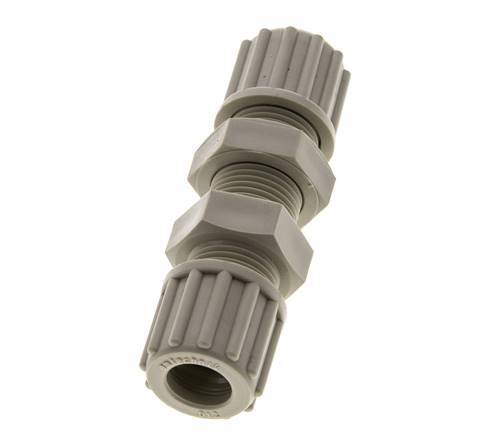 12x9mm PP Straight Compression Fitting Bulkhead 10 bar