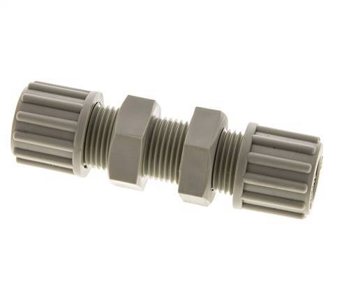 12x9mm PP Straight Compression Fitting Bulkhead 10 bar