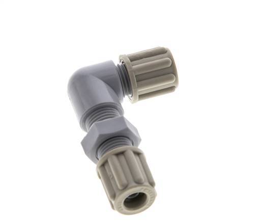 6x4mm PA Elbow Compression Fitting Bulkhead 10 bar [2 Pieces]