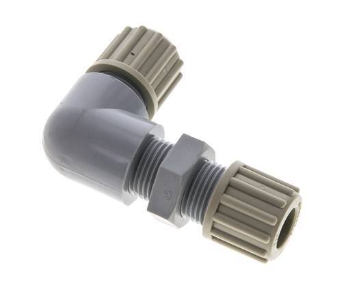 12x9mm PA Elbow Compression Fitting Bulkhead 10 bar