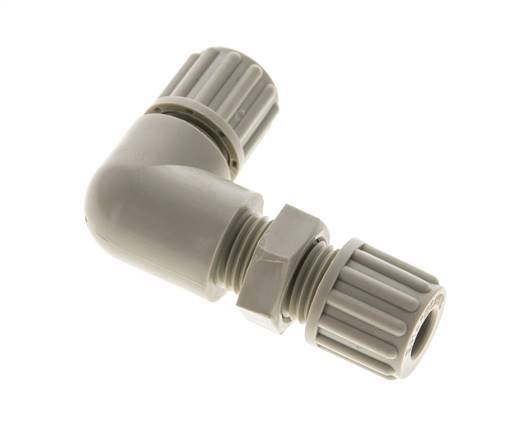 8x6mm PP Elbow Compression Fitting Bulkhead 10 bar