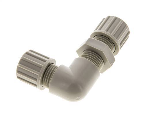 10x8mm PP Elbow Compression Fitting Bulkhead 10 bar