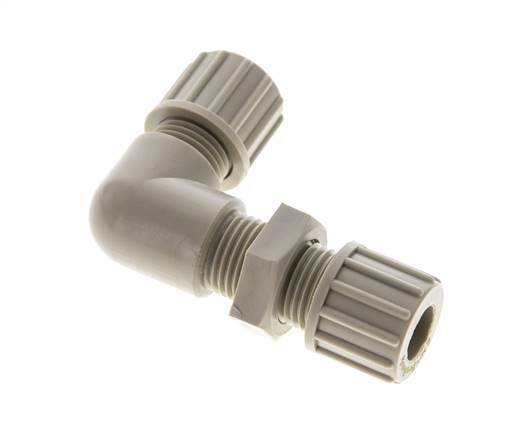 10x8mm PP Elbow Compression Fitting Bulkhead 10 bar