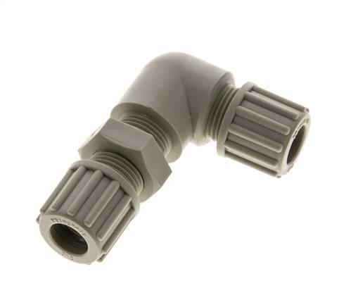 12x10mm PP Elbow Compression Fitting Bulkhead 10 bar