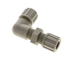 14x12mm PP Elbow Compression Fitting Bulkhead 10 bar