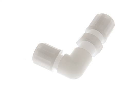 6x4mm PVDF Elbow Compression Fitting Bulkhead 10 bar